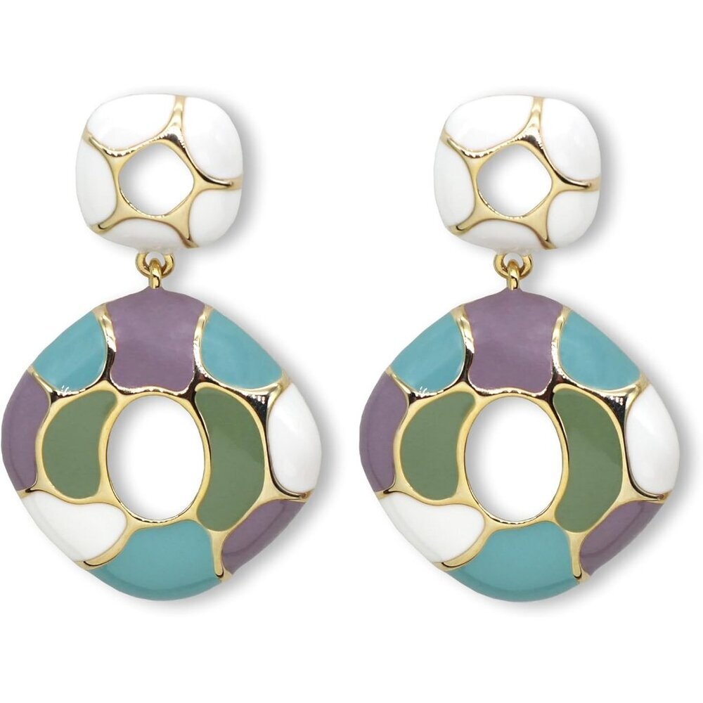 Multicolor Earrings for Women Sparkly Geometric Dangle Drop Statement Jewelry